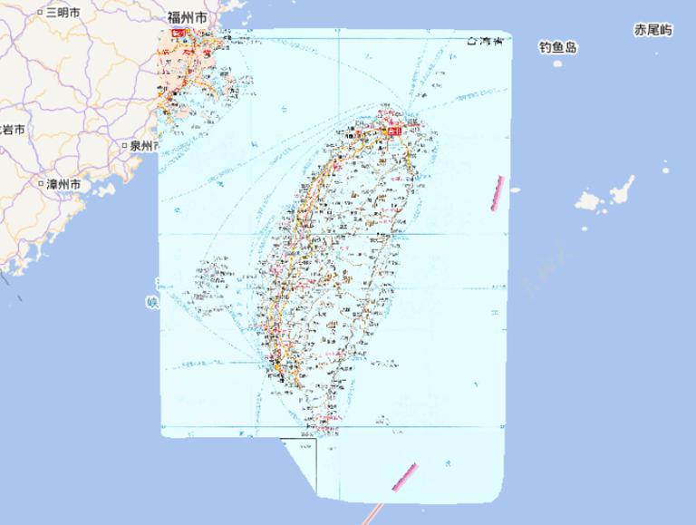 Online map of Taiwan Province in China
