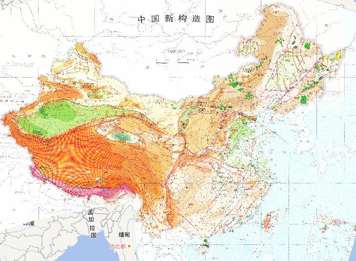 New tectonics online map  of China