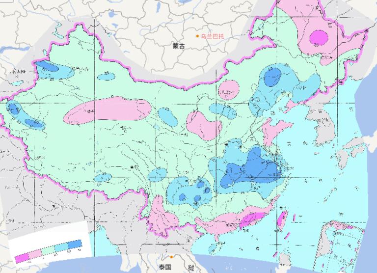 Online map of percentage difference between precipitation and mean in typical flood year of China in 1954
