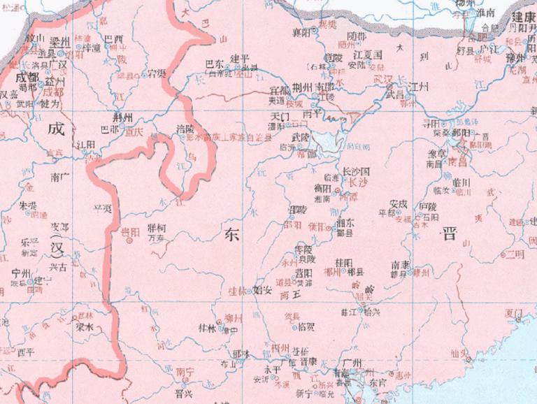 Online historical map of China's Cheng (Han) (338) Eastern Jin (347)