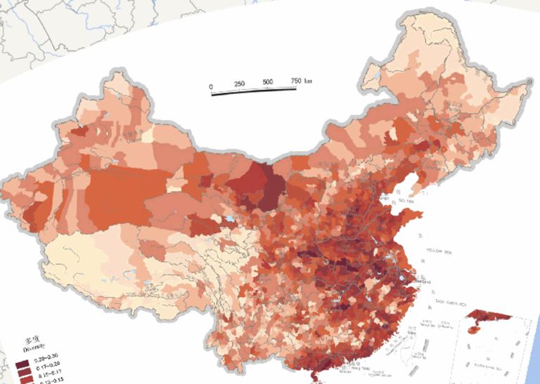 Multidimensional online map of the disaster index of China's natural disasters