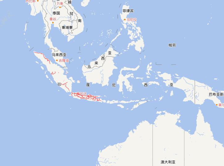 Online map of Indonesian railway