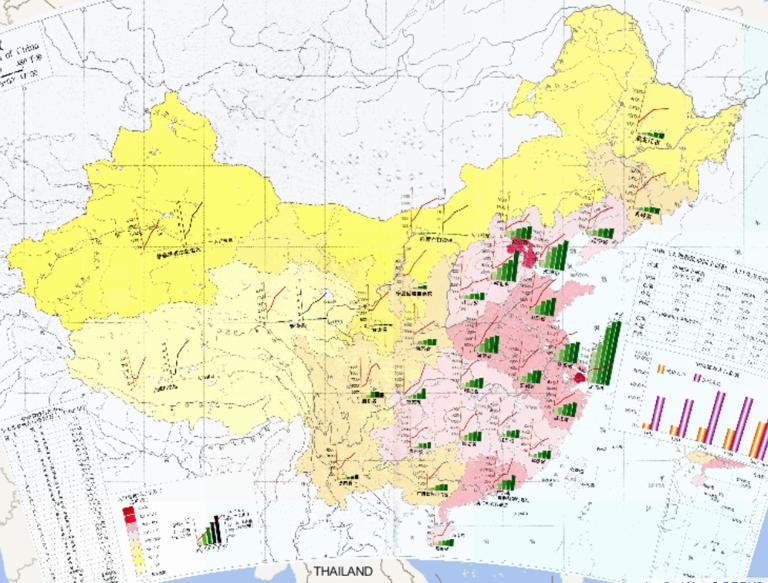 Online map of China 's population and population density
