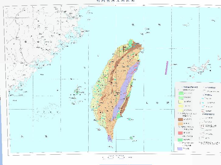 Thematic online map of hydrology and geology in Taiwan Province, China