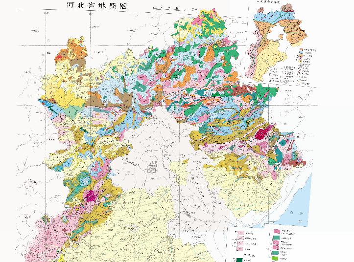 Geological Map of Hebei Province, China