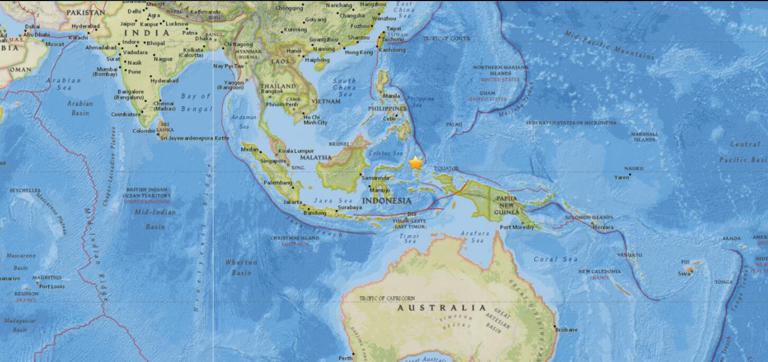February 13, 2018 Earthquake Information of  84km W of Tobelo, Indonesia