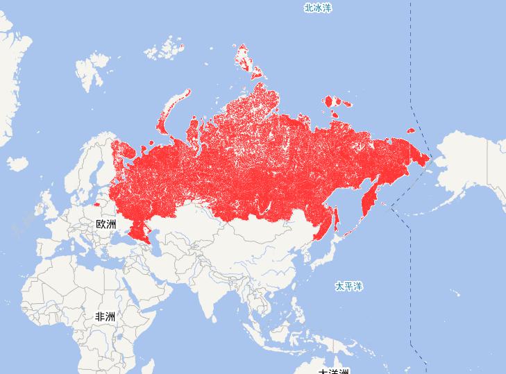 Online map of Russian waters line