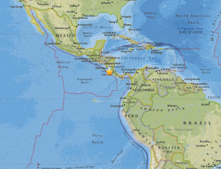 September 1, 2017 Earthquake Information of Nicoya, Costa Rica