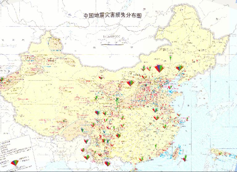 Online Distribution Map of  Earthquake Disaster Loss in China