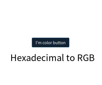 HTML color code (hexadecimal to RGB) online conversion