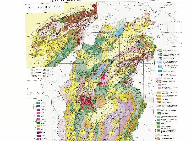Geological Map of Shanxi Province, China