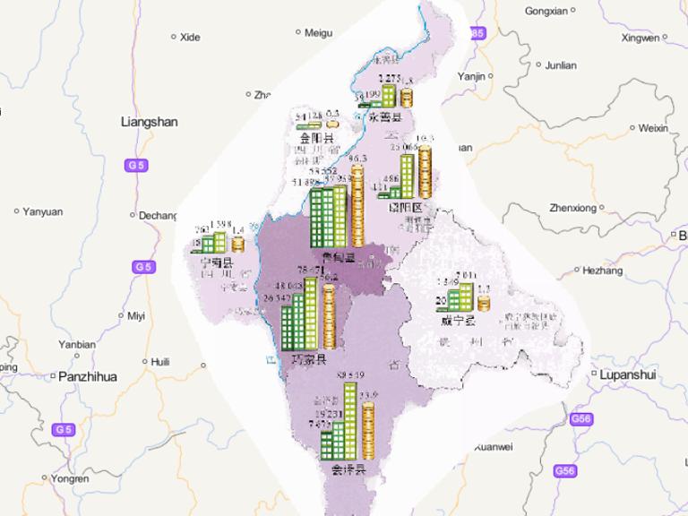 Online map of house damage and economic losses caused by  6.5 magnitude earthquake in Yunnan's Ludian on August 3, 2014