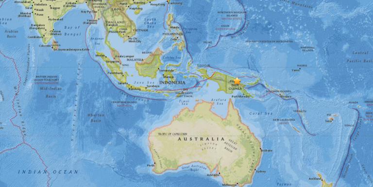 February 4, 2018 Earthquake Information of 104km SE of Angoram, Papua New Guinea