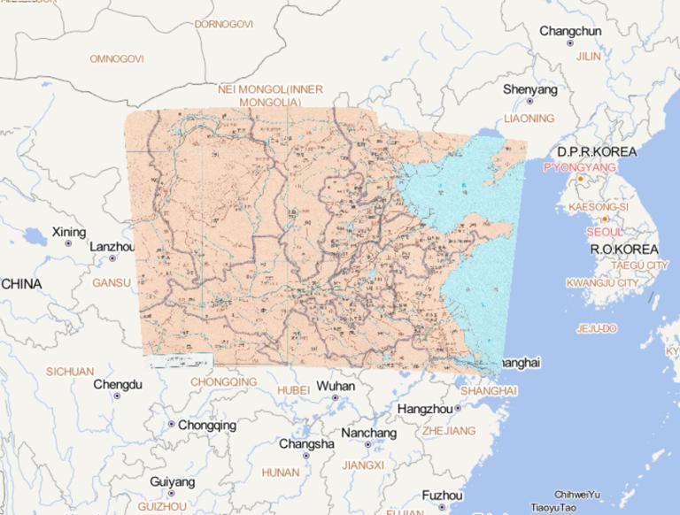 Online historical map of the middle and lower reaches of the Yellow River in the Western Han Dynasty (2 years)