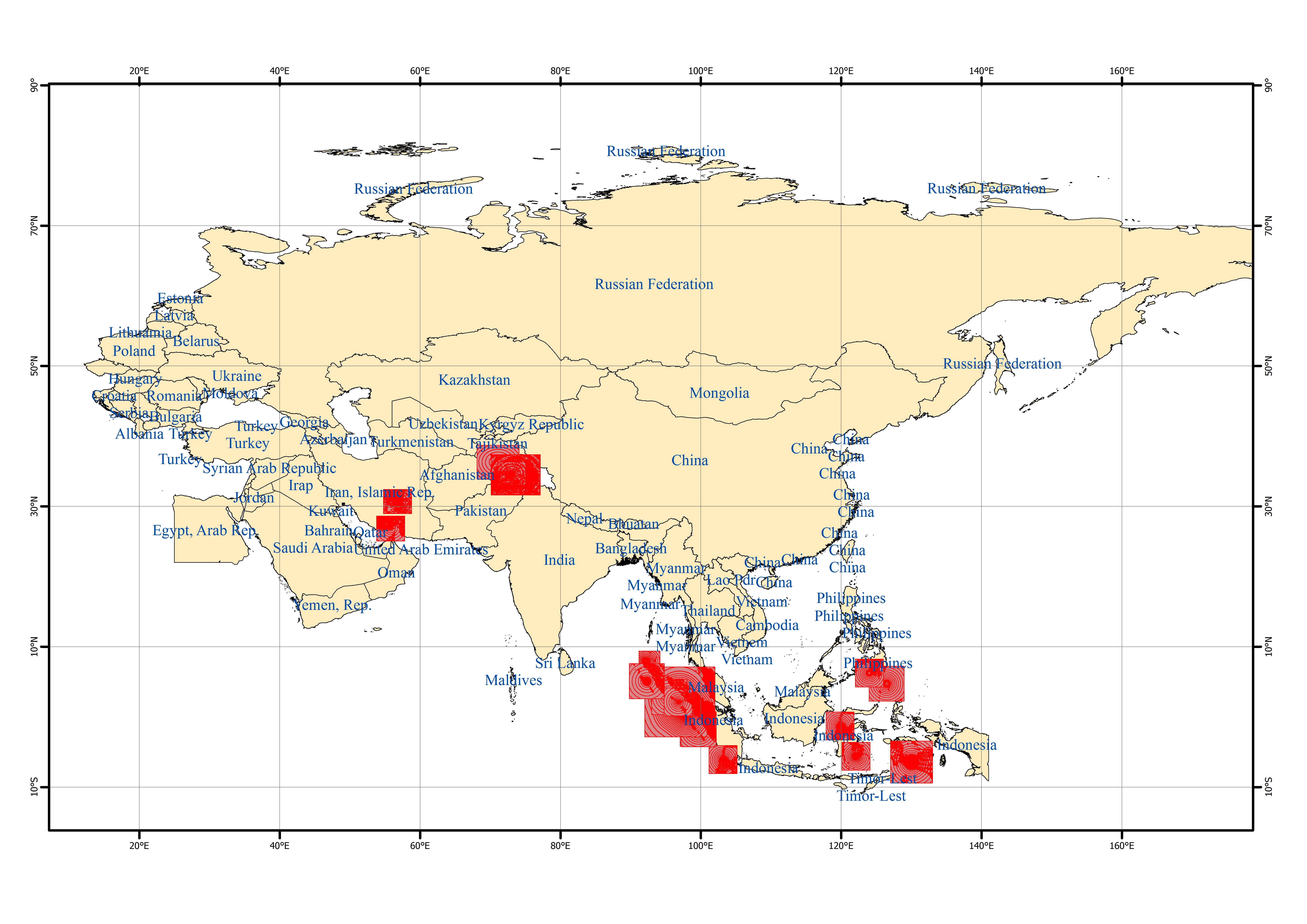 Spatio-temporal Distribution of Earthquake Disaster in the Belt and Road Area of 2005