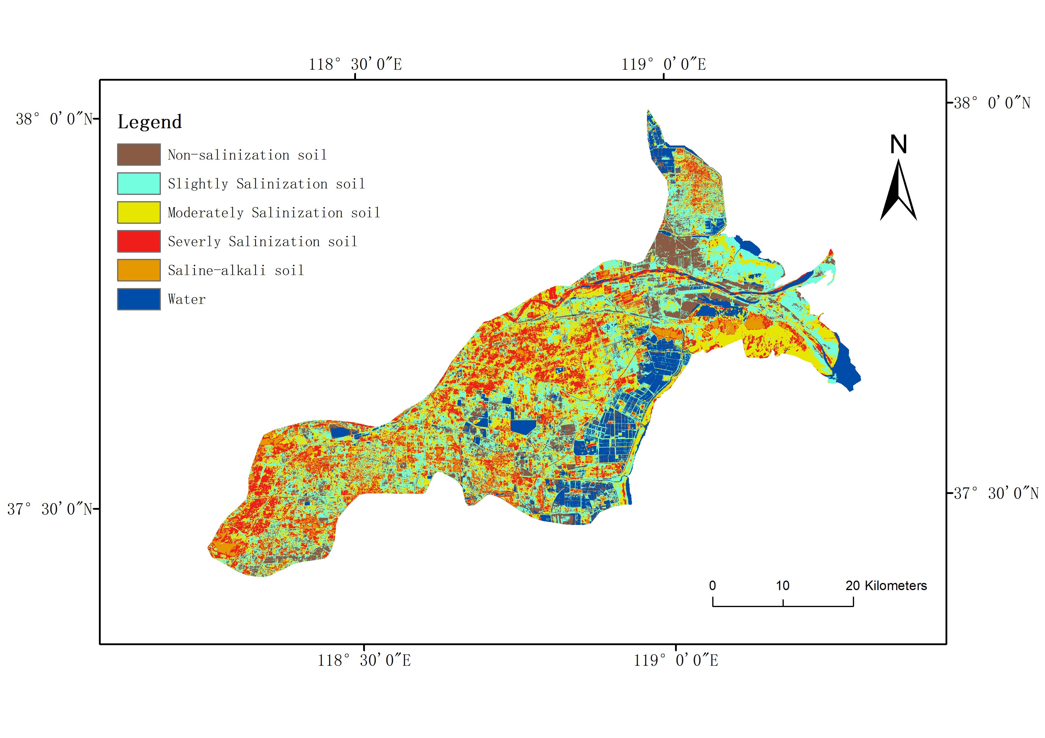 Kenli County Salinization Data (2014)