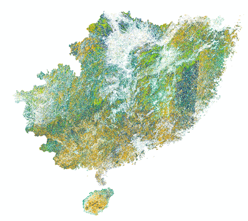 Forest type cover data of southeast China(2018)