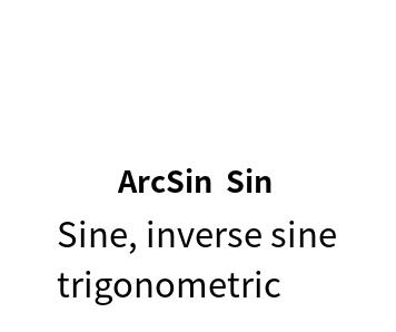 Sine and arcsine trigonometric function online calculation