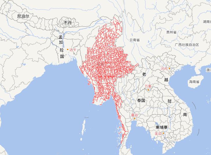 The Republic of Myanmar Highway Online Map