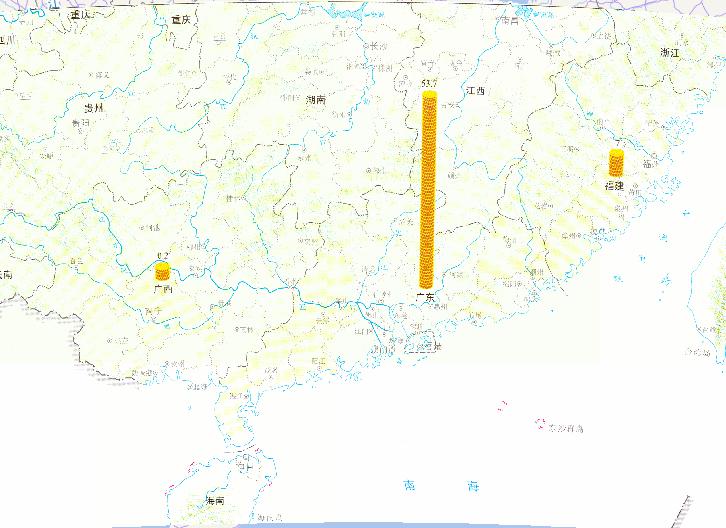 Direct economic losses of typhoon Fanapi(2010) online map