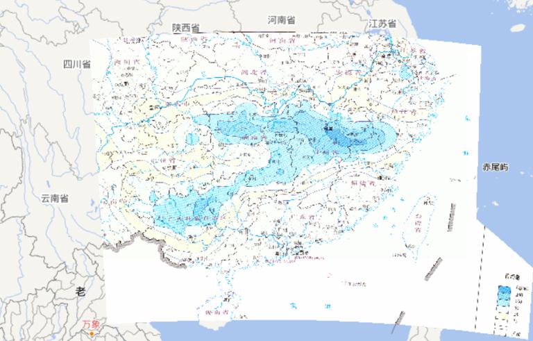 Online map of the maximum daily rainfall in June 19th,2010 during the mid and late June's flood disaster period in South China