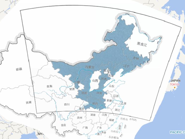 Online map of drought distribution in Northeast China from June to August 2014