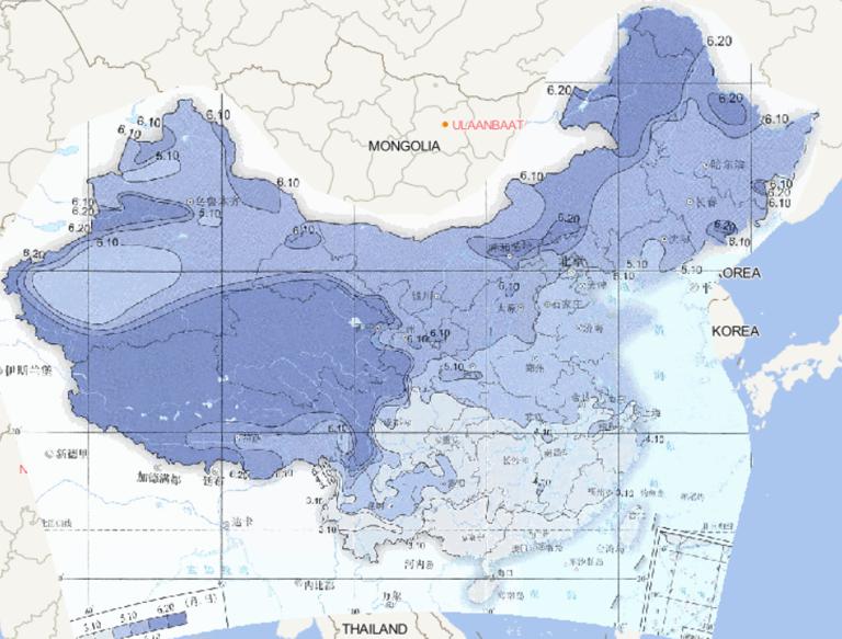Online map of the latest occurrence date of China's final frost from 1961 to 2015