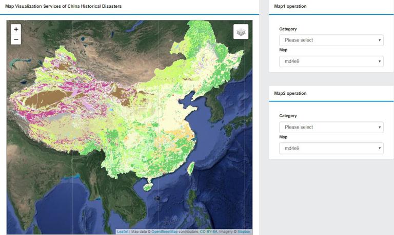 The upgrading of the visualization application of historical disaster map in China