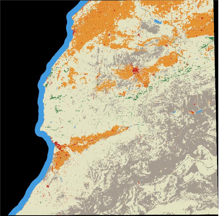 Land use within 200 km of earthquake epicentre in Morocco