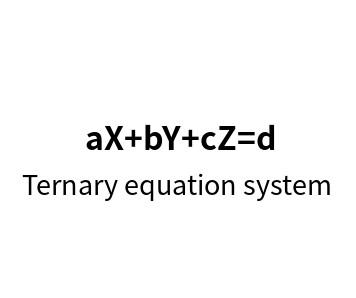 Ternary equation system online calculator