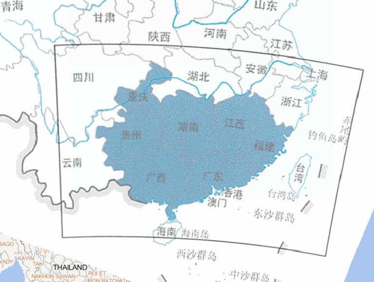 Online map of flood disaster distribution in the south of the Yangtze River in mid to late May 2014