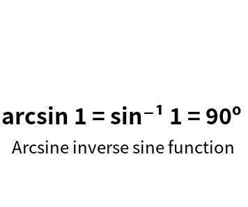 Arcsine inverse sine function online calculator