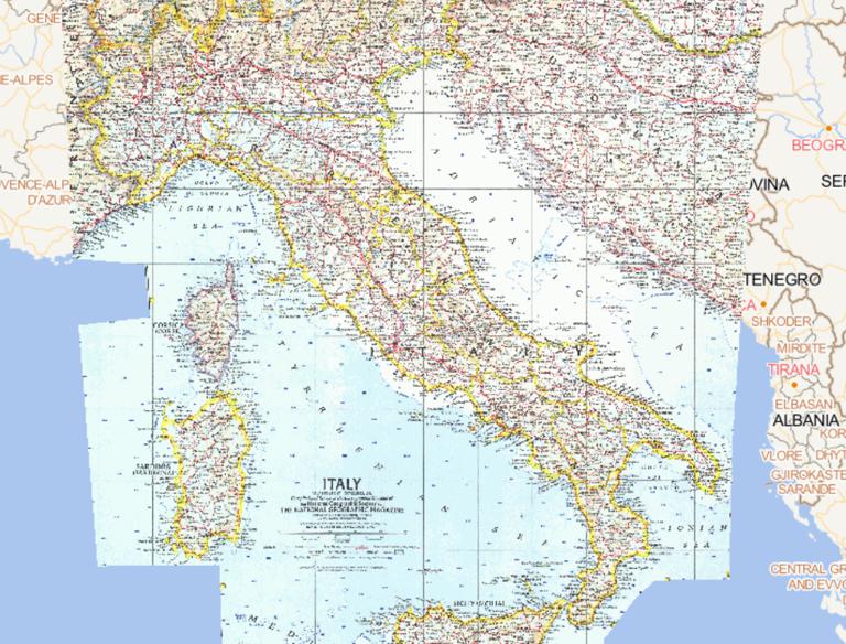 Italy 1961 Administrative Map