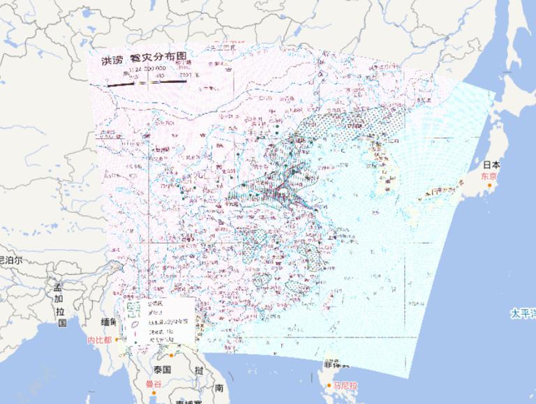 China's yuan dynasty floods, hail distribution online maps