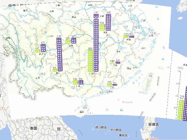 Housing losses online map from June 6th,2010 to June 10th during the earth June's flood disaster period in South China