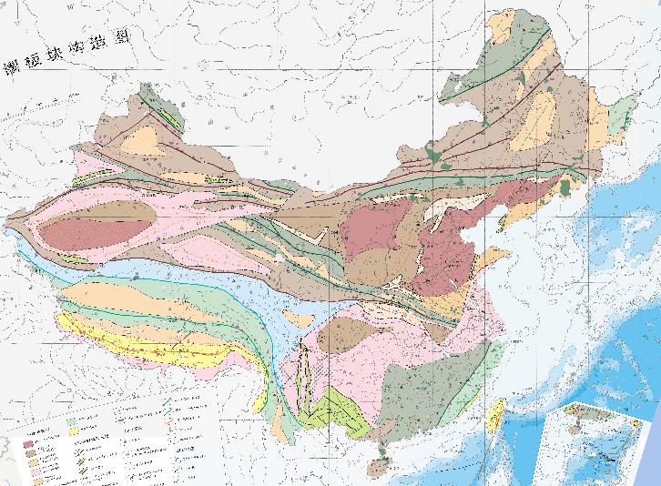 China lithosphere plate tectonics online map