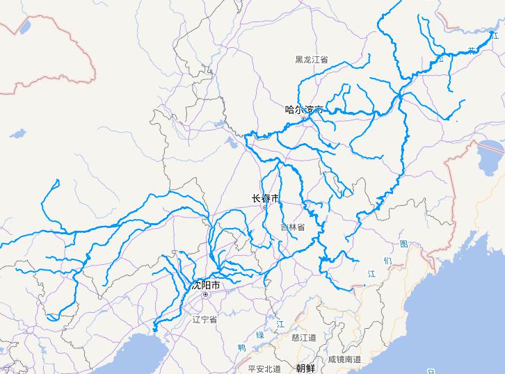 The 1st grade river online map of Songliao basin