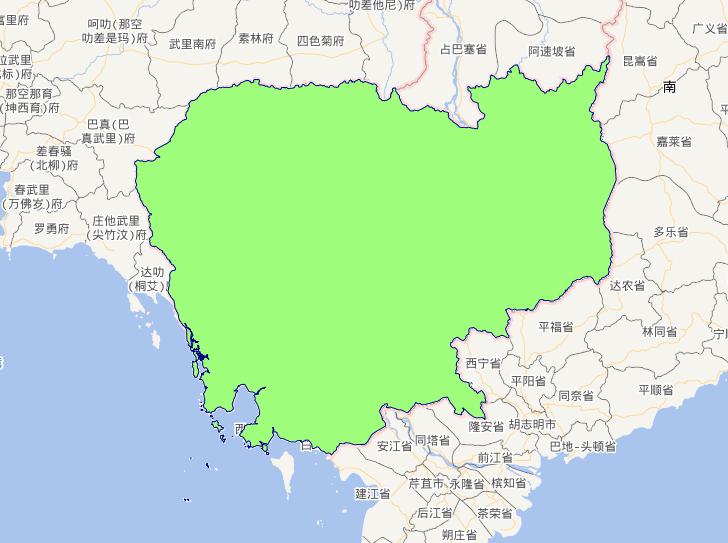 The Kingdom of Cambodia Level 0 administrative boundaries online map