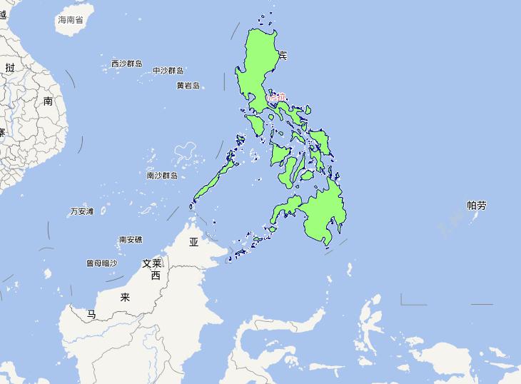 Online map of Philippine Level 0 Administrative boundaries
