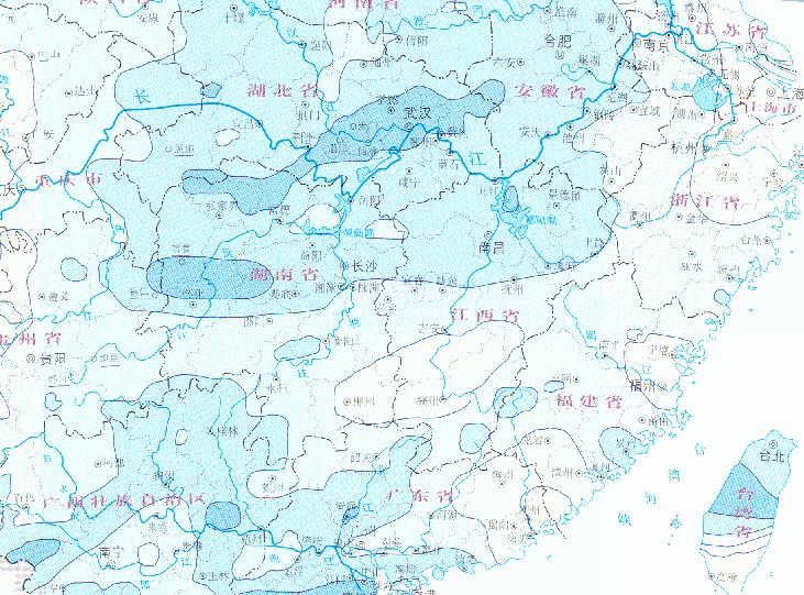 Online map of early June's rainfall from June 6th,2010 to June 10th during the flood disaster period in South China(2010)