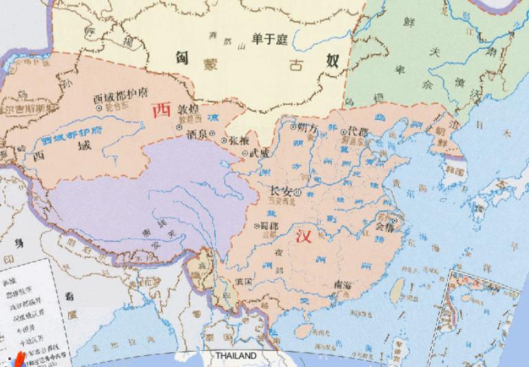 Online history map of the Western Han Dynasty in China