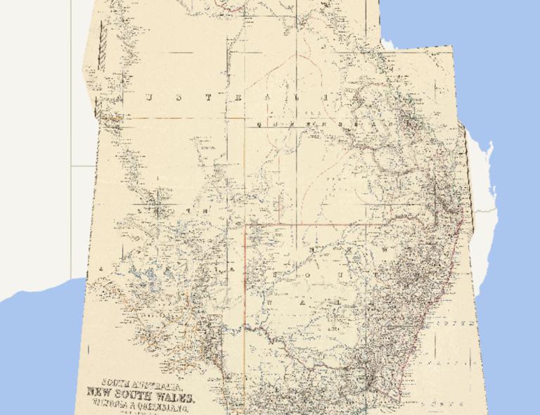 Online Map of New South Wales, Australia, 1869