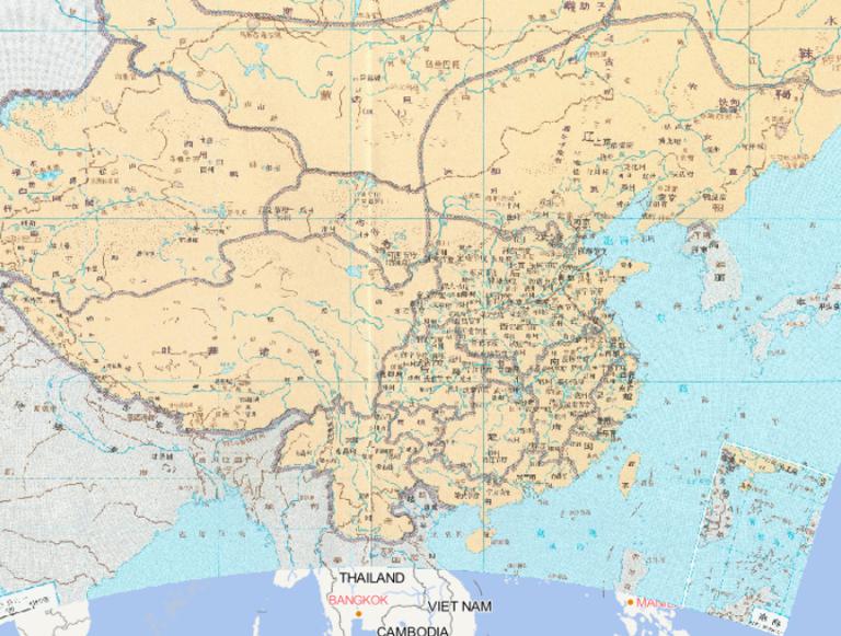 Online historical map of the situation in the late Five Dynasties and Ten Kingdoms (943) in China