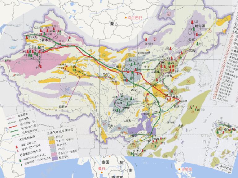 Online map of China's oil and gas distribution