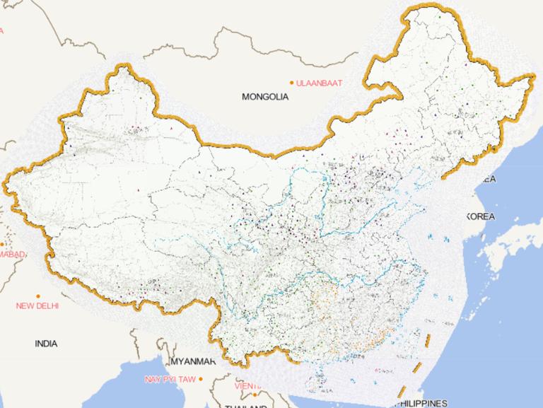 Online map of the disaster affected areas in September 2013 in China