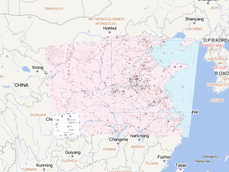 Online historical map of the middle and lower reaches of the Yellow River and the Yangtze River in the Xia Dynasty of China