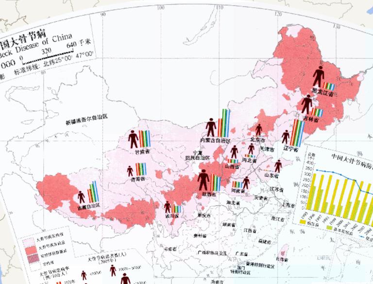 China Kashin-Beck disease (1: 32 million) online map