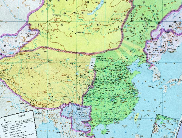 The 820 year historical map of the Tang Dynasty in China