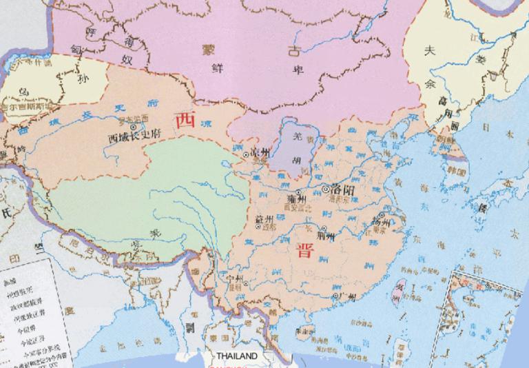Online historical map of China in the Western Jin Dynasty in 281