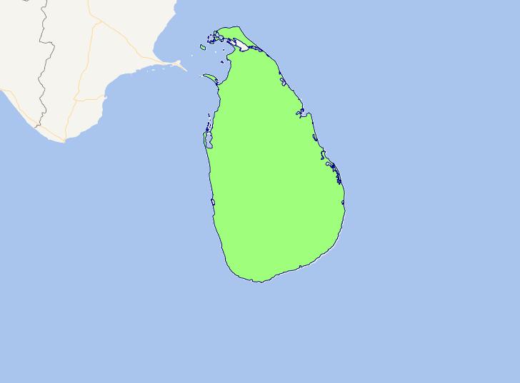 Online map of Sri Lanka level 0 administrative boundaries